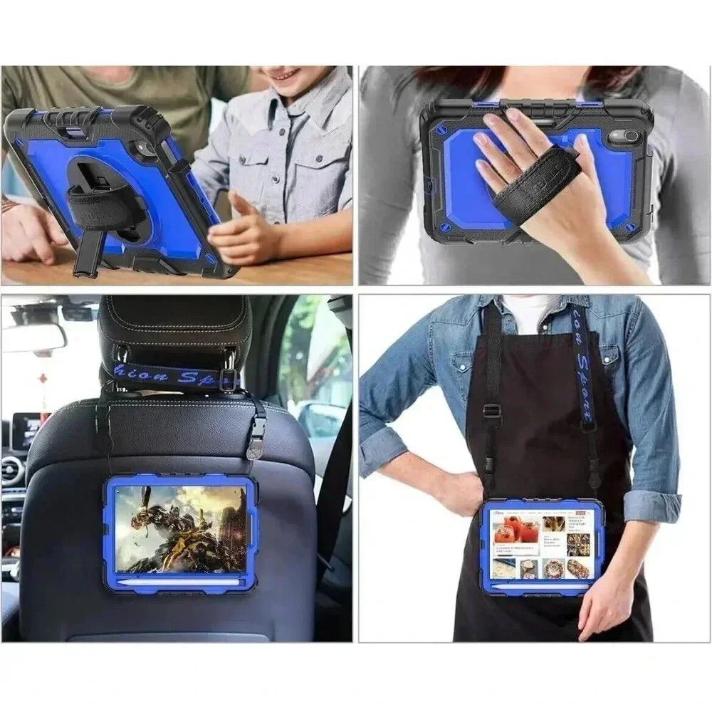 Kickstand Case for iPad Mini‎ 6 8.3'' 2021 Screen Protector Pencil Holder Strap